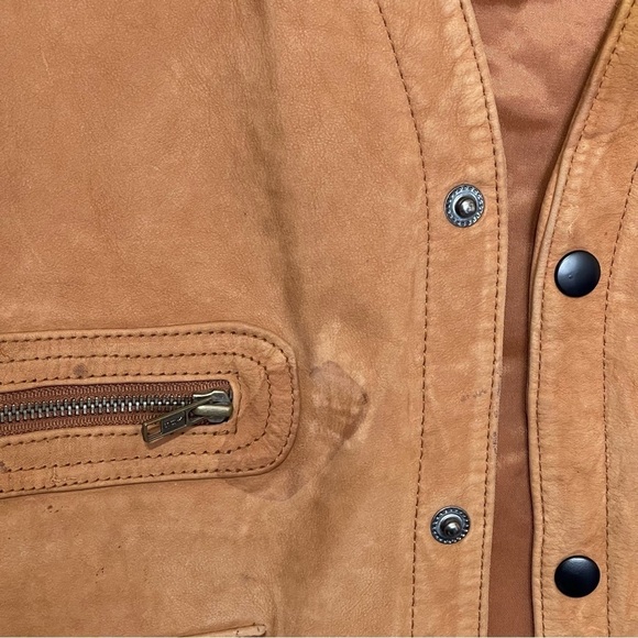 ORVIS Cognac Suede Leather Sportsman Munitions Snap Front Outdoors Vest  Medium - Picture 11 of 13